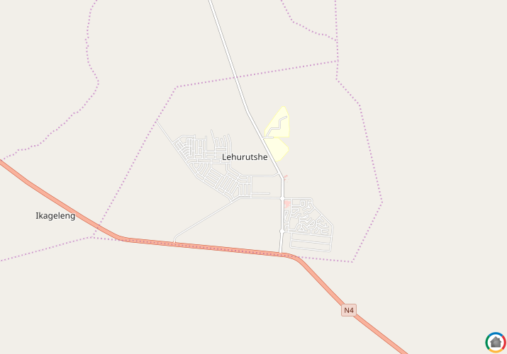 Map location of Lehurutshe